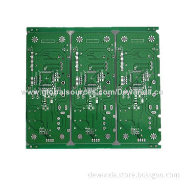 2-layer PCB in green solder mask, 0.2 hole diameter